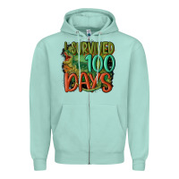 Seafoam i survived 100 days Zipper Hoodie - MaliasSmallBusiness