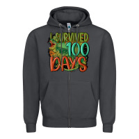 Smoke i survived 100 days Zipper Hoodie - MaliasSmallBusiness
