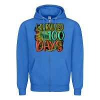 True Royal i survived 100 days Zipper Hoodie - MaliasSmallBusiness