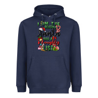 Navy i am the reason santa has a naughty list Heavyweight Hoodie - MaliasSmallBusiness