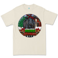 Bone Black Angus Cattle Merry Christmas Premium Tee - RanaPortraitStore