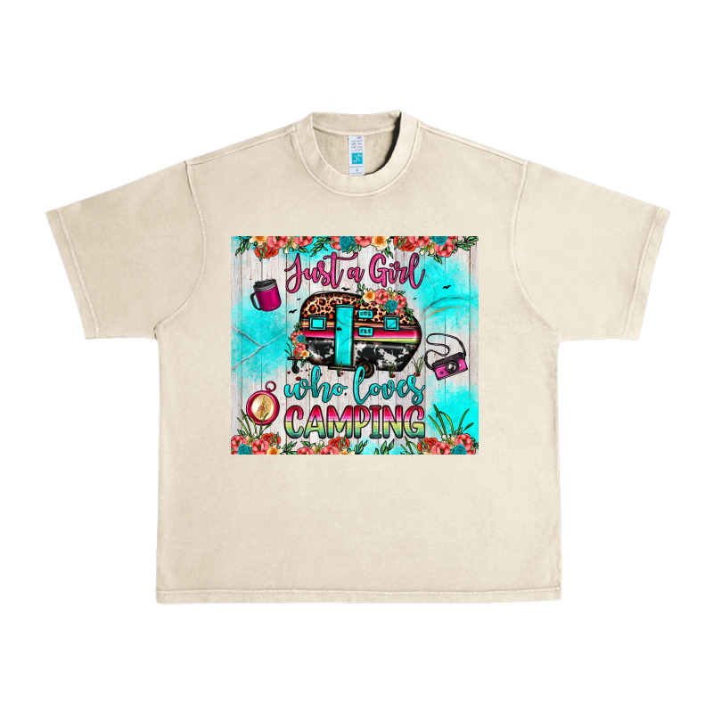 Just A Girl Who Loves Camping Urban Heavy Tee by JahusDesignShop | Teevron