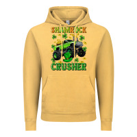 Vintage Mustard st patricks shamrock crusher Vintage Hoodie - Neo Western