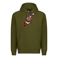Army Green Western Aztec Pattern Lightning Premium Hoodie - Bettercallsaul