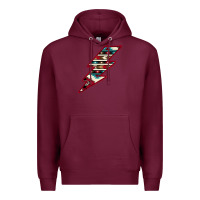 Burgundy Western Aztec Pattern Lightning Premium Hoodie - Bettercallsaul
