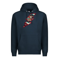 Navy Western Aztec Pattern Lightning Premium Hoodie - Bettercallsaul