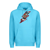 Ocean Blue Western Aztec Pattern Lightning Premium Hoodie - Bettercallsaul