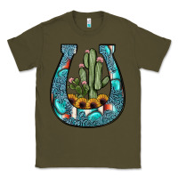Army Green cactus horseshoe Classic Tee - JahusDesignShop