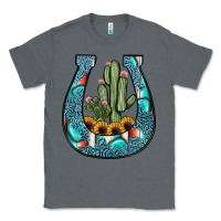 Charcoal Heather cactus horseshoe Classic Tee - JahusDesignShop