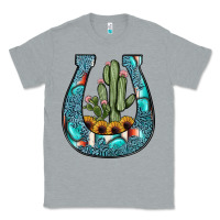 Heather Grey cactus horseshoe Classic Tee - JahusDesignShop