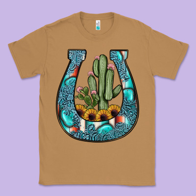 Cactus Horseshoe Classic Tee Designed By Jahusdesignshop