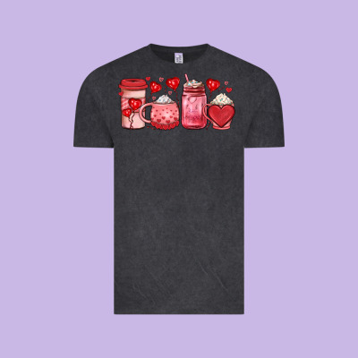 Valentines Day Coffee Vintage Tee Designed By Jahusdesignshop