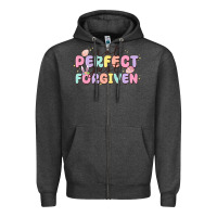 Charcoal Heather not perfect just forgiven Zipper Hoodie - MaliasSmallBusiness