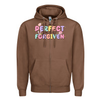 Chestnut not perfect just forgiven Zipper Hoodie - MaliasSmallBusiness