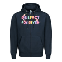 Navy not perfect just forgiven Zipper Hoodie - MaliasSmallBusiness