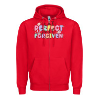 Red not perfect just forgiven Zipper Hoodie - MaliasSmallBusiness