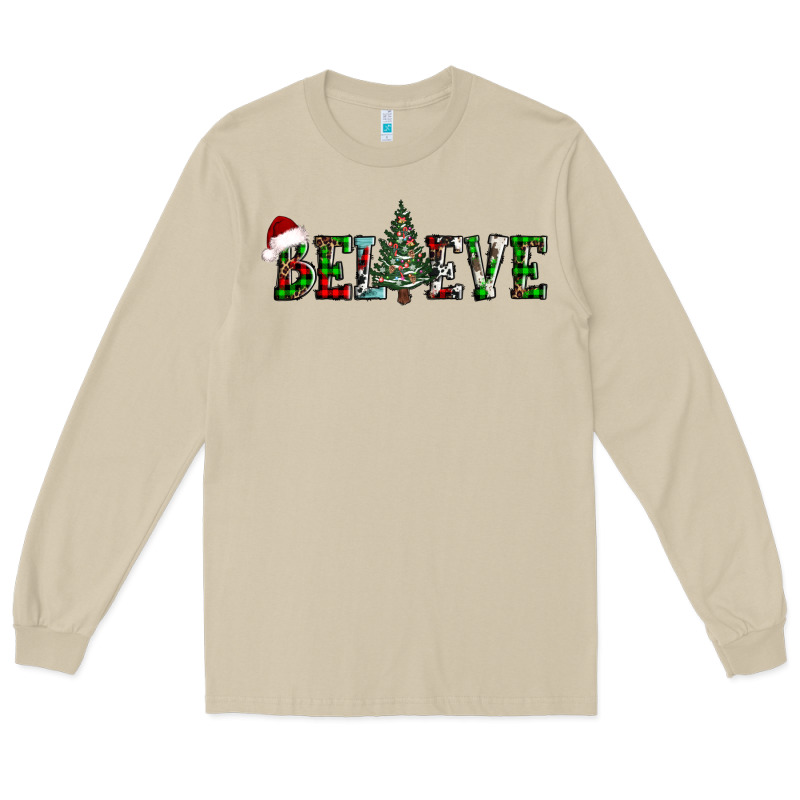 Believe Christmas Tree Long Sleeve Tee by AdoDesignShop | Teevron