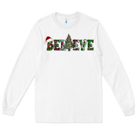 White believe Christmas tree Long Sleeve Tee - AdoDesignShop