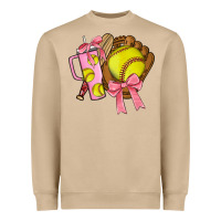 Mushroom softball coquette bow Heavyweight Sweatshirt - JahusDesignShop
