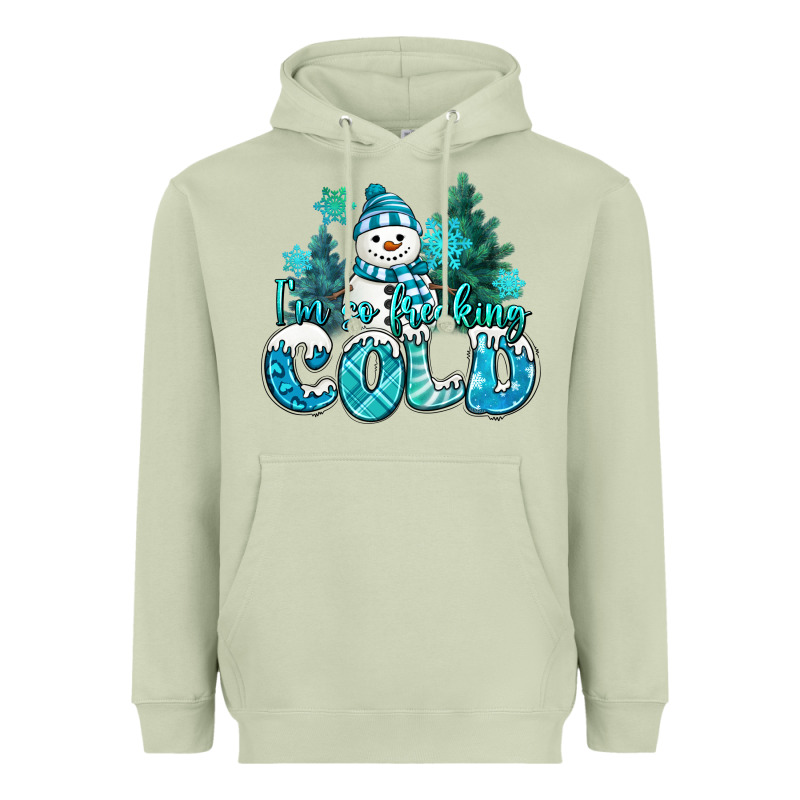 Im So Freaking Cold Snowman Heavyweight Hoodie by MaliasSmallBusiness | Teevron