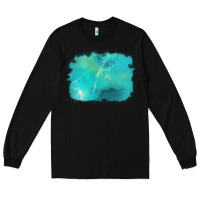 Black turquoise background Long Sleeve Tee - AdoDesignShop