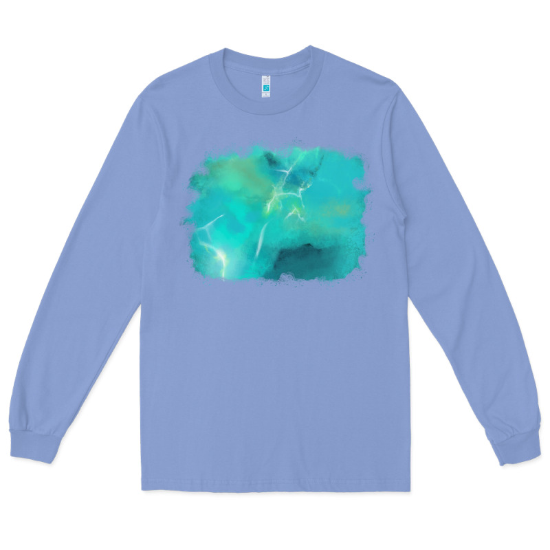 Turquoise Background Long Sleeve Tee by AdoDesignShop | Teevron