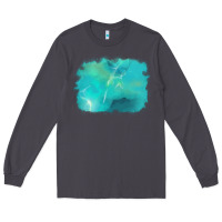 Smoke turquoise background Long Sleeve Tee - AdoDesignShop