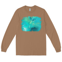 Toasted Coconut turquoise background Long Sleeve Tee - AdoDesignShop