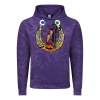 Cloud Purple Halloween Horseshoe Vintage Hoodie - CowhideDigitalArt