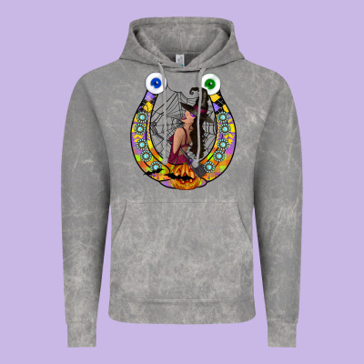 Halloween Horseshoe Vintage Hoodie Designed By Cowhidedigitalart