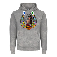 Cloud Rock Halloween Horseshoe Vintage Hoodie - CowhideDigitalArt