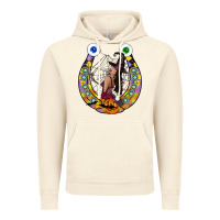 Vintage Artic Halloween Horseshoe Vintage Hoodie - CowhideDigitalArt