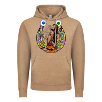 Vintage Coffee Halloween Horseshoe Vintage Hoodie - CowhideDigitalArt