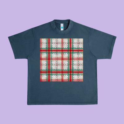 Christmas Plaid Seamless Pattern Urban Heavy Tee Designed By Bundleandbundleshop