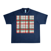 Navy christmas plaid seamless pattern Urban Heavy Tee - BundleAndBundleShop
