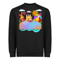 Black custom name summer beach toys Heavyweight Sweatshirt - JahusDesignShop