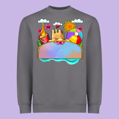 Custom Name Summer Beach Toys Heavyweight Sweatshirt Designed By Jahusdesignshop