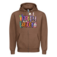 Chestnut happy easter Zipper Hoodie - MaliasSmallBusiness
