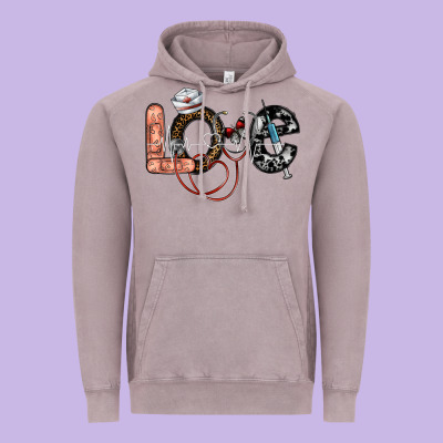 Love Nurse Vintage Hoodie Designed By Sublimationcraftshop