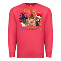 Cardinal Happy Hallothanksmas Farm Animal Premium Sweatshirt - BundleAndBundleShop