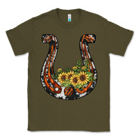 Army Green horseshoe sunflower Classic Tee - JahusDesignShop