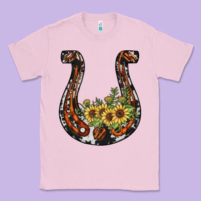 Horseshoe Sunflower Classic Tee Designed By Jahusdesignshop