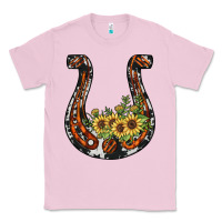 Bubblegum Pink horseshoe sunflower Classic Tee - JahusDesignShop