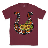 Burgundy horseshoe sunflower Classic Tee - JahusDesignShop