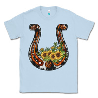 Dusty Blue horseshoe sunflower Classic Tee - JahusDesignShop