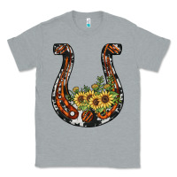 Heather Grey horseshoe sunflower Classic Tee - JahusDesignShop