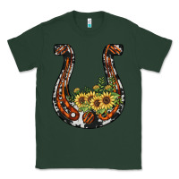 Sports Green horseshoe sunflower Classic Tee - JahusDesignShop