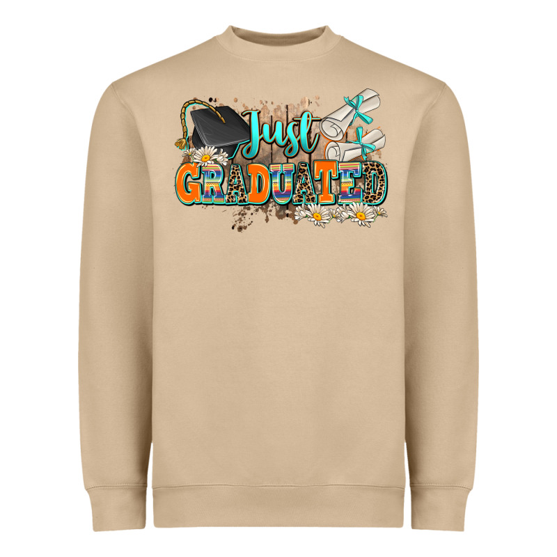 Just Graduated Heavyweight Sweatshirt by AdoDesignShop | Teevron