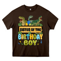 Chocolate Brown sister of the birthday boy Heavy Core Tee - MaliasSmallBusiness