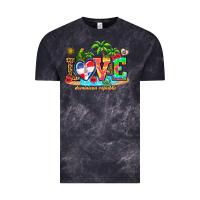 Cloud Black love dominican republic Vintage Tee - AdoDesignShop